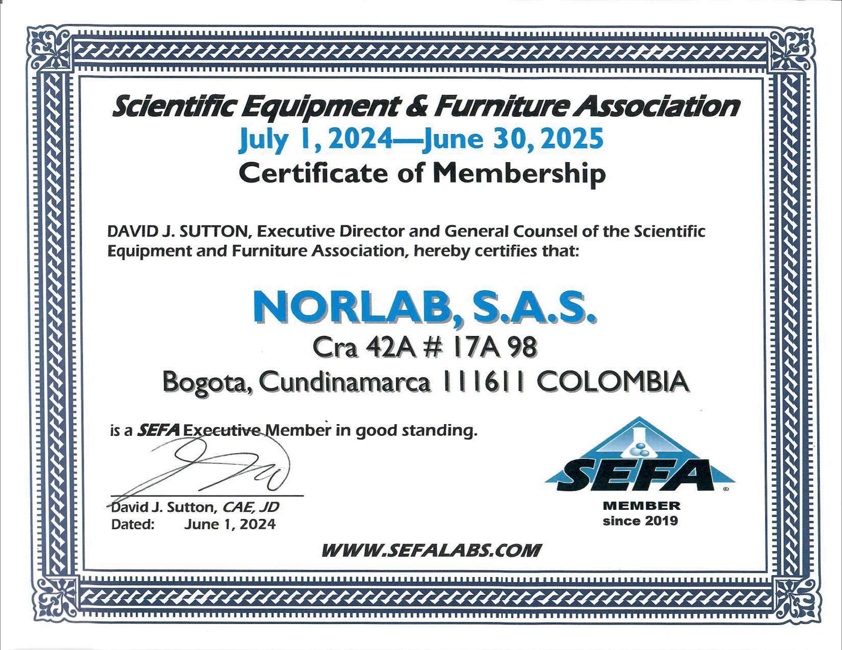 Certificado SEFA